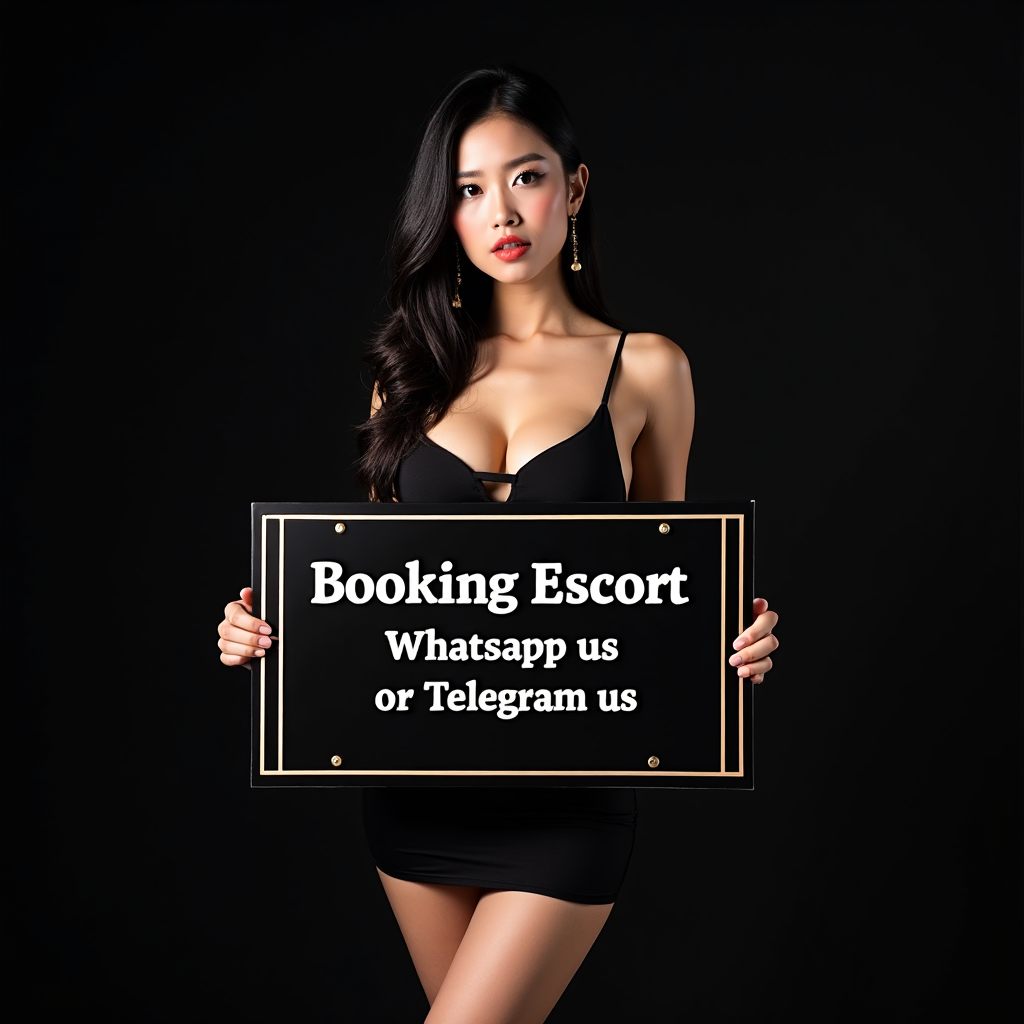 KL Girl Malay Escort Woman holding Booking Escort sign for KL Call Girl service Malaysia Escort Girl Service